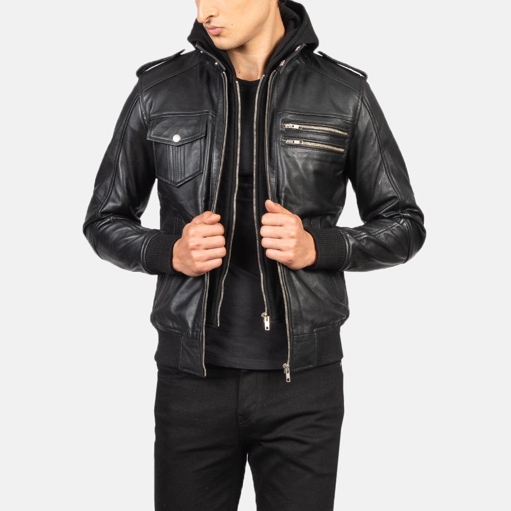 Men's Hooded Leather Jackets | Pullovers & Zip-Ups | The Jacket