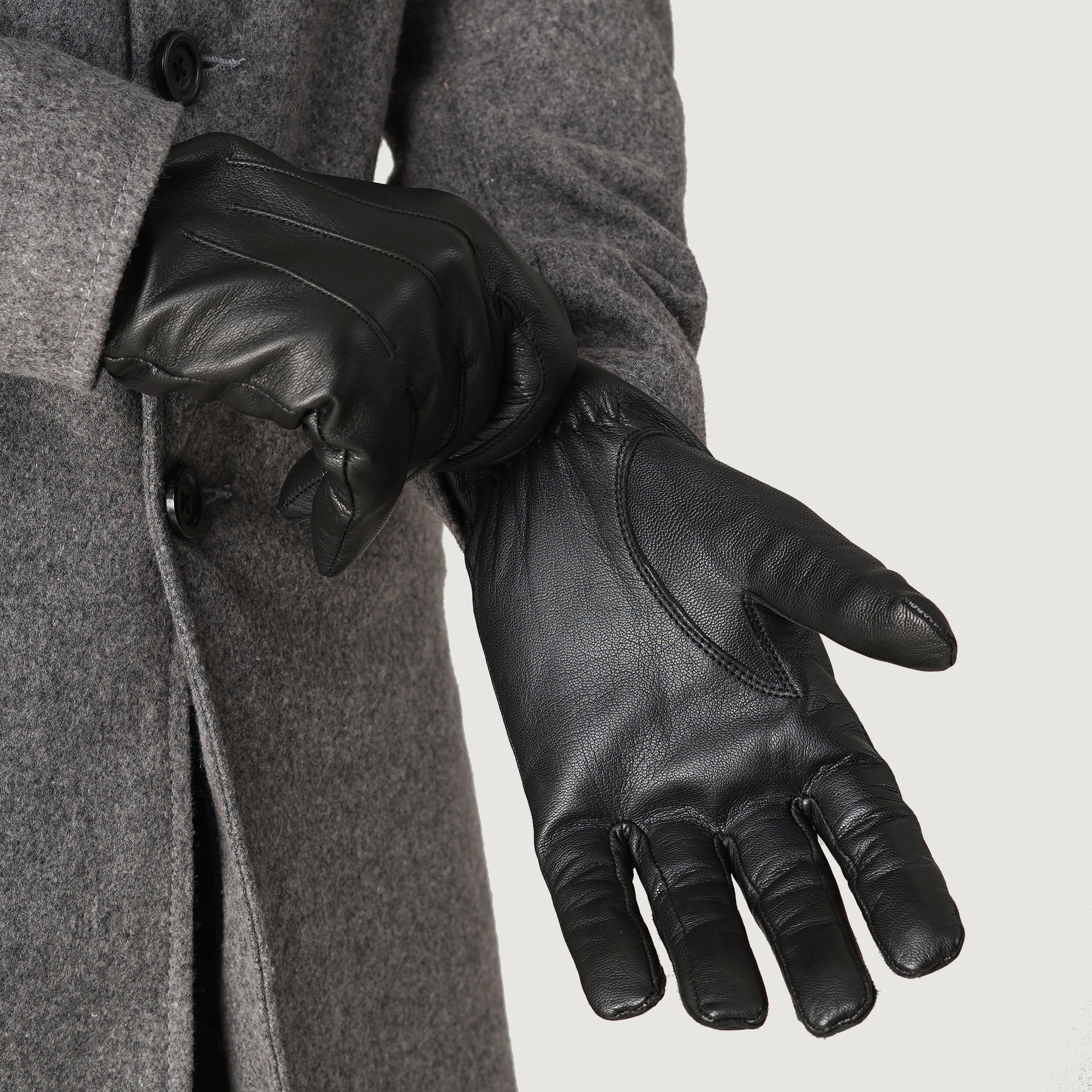 mens black dress gloves Genuine Leather Mens Real Leather Winter Gloves Thermal Lined Warm Dri