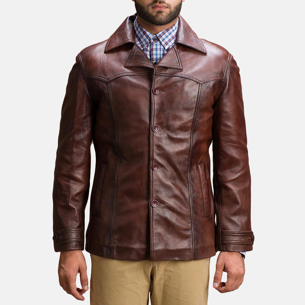 ジャケット・アウター nousan Vincent Leather Men's Vincent Alley Brown Leather Jacket – The Jacket Maker